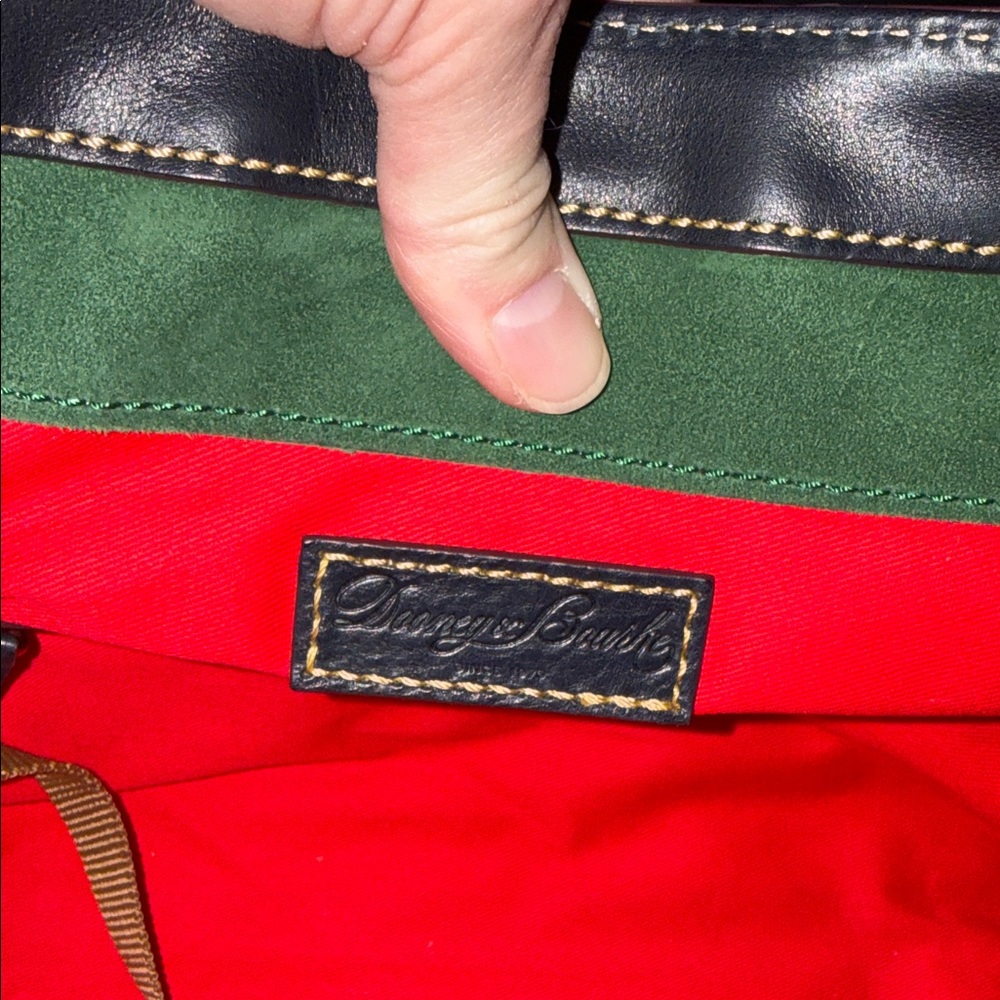 Dooney & Bourke Navy Florentine Leather Flap Satchel - Picture 11 of 17